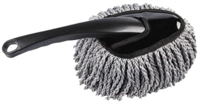 MUCKLILY Mikrofaser Autowaschmopp Staubwischer Grau Mit Langem Stiel Zur Fahrzeugreinigung Für Karosserie Fenster Dach Bequemes Auto Wischwerkzeug