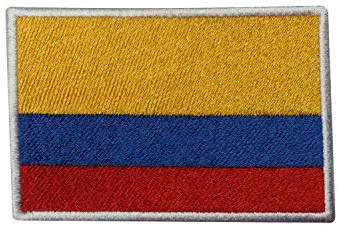 Kolumbien Länderflagge Logo Patch bestickt Applikation Kolumbien Länderflagge Patch Aufbügler Patch Aufnähen Patch Emblem
