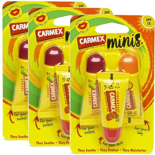 Carmex Lippenbalsam verschiedene Düfte (Mix Frucht 3 Einheiten)