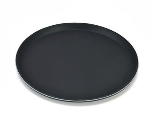 Bandeja de Servir Antideslizante Redonda 45 cm Profesional para Hostelería y Hogar Superficie Antideslizante Resistente y Ligera Ideal para Camareros y Cocina