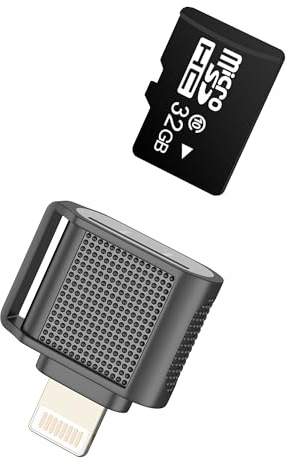 Lecteur de carte micro SD pour iPhone 14 13 pour Apple Adaptateur Lightning vers TF Appareil Photo Numérique Accessoire Téléphone Memory Stick Transfert Photographie pour iPad Câble Flash Drive
