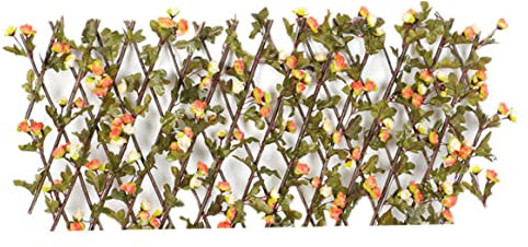 Clôture en treillis rétractable avec feuilles artificielles pour l'intimité et la décoration du jardin