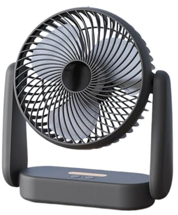 Ventiladores De Escritorio Pequeños Y Silenciosos,Ventilador De Mesa Potente Y Compacto Con 3 Velocidades | 3 Velocidades Recargable Con Luz Ambiental, Inclinación Ajustable 360° Para Oficina En