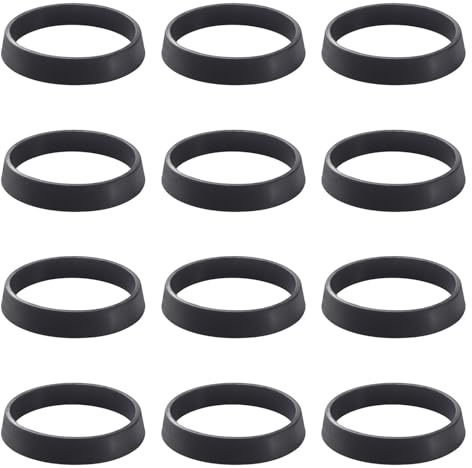 Lyeteung 12 Pièces 36x31.5x6 mm Conique Joint D'écoulement de lavabo, Rondelles en Silicone pour Plomberie, Joints pour Siphon, pour Tuyau D'évacuation de 1 1/4 Pouce Siphon Anti-Odeurs D'évier