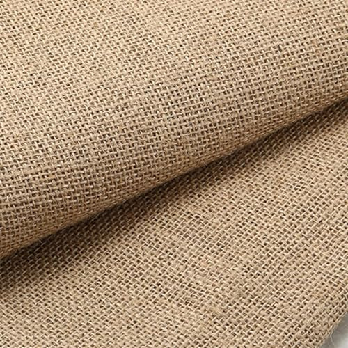 LUPATDY Toile de Jute Naturelle 100 x 160 cm, 280 g/m² Chemin de Table Toile de Jute en Fibres Naturelles, Tissus Rouleau pour Couture, Bricolage, Décoration de la Maison et du Jardin