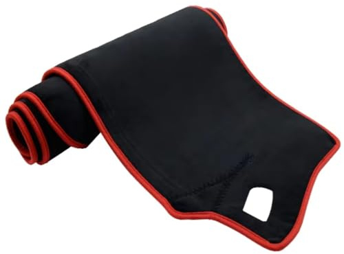 Car Dashboard Cover For Mitsubishi L200 For Triton For Strada For Strakar For Barbarian 2015-2020 Mat Cover Sunshade Accessories Dash Cover(Flannel Red Edge,RHD)