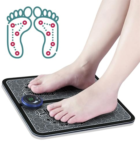 Elektrisches Fußmassagegerät – NMES-Technologie für schnelle Schmerzlinderung in 15 Min | 8 Programme & 19 Intensitätsstufen | Zuhause & nach Sport | Für müde, geschwollene Beine & Neuropathie