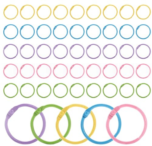 Buchringe Buchbinderinge 30mm 50 STK Karteikarten Ringe Heftringe Binderinge Buchring Binder Ringbuch Ringe für Karteikarten