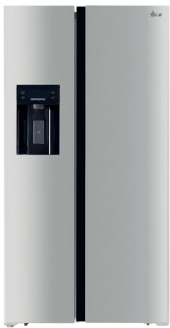 Hoover H-FRIDGE 700 MAXI Freestanding American Fridge Freezer, 4 Doors, Total No Frost Technology, E Class, 556L Total Capacity, Water and Ice Non-Plumbed, Silver, 91x70x178 cm - HOSS3T918EIXK