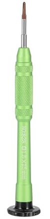 sourcing map Precision Phillips Screwdriver 1.5mm S2 Steel Magnetic Phillips Mini Pen Style Screw Driver with Aluminium Handle for Eyeglasses Watch Laptop Electronic, Green(Black)