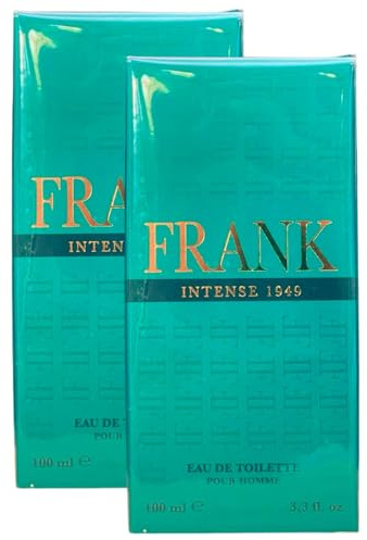 Eau De Toilette FRANK INTENSE 1949 Pour Homme, Fragranza Maschile Speziata e Legnosa 100ml (2 Unità)