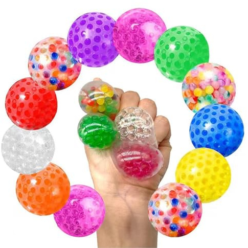 12 Pcs Stress Balls with Quiet Soft Grip – Focus Relief for Daily Use | Compact stress balls for focus improvement and relaxation, ideal for home, office and travel, lightweight with quiet soft gri