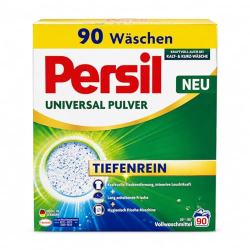 Persil Universal Powder Deep Clean Detergent (90 Washes), Full Detergent for Deep Clean Laundry and a Hygienically Fresh Machine, Even with Cold and Short Washes, Effective from 20 °C
