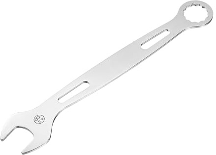 sourcing map Combination Wrench 28mm 12-Point Box and Open End | Metric Super Thin Chrome Vanadium Steel Double Ended Silver Spanner Tool,for Automotive Furniture Machinery DIY Repair