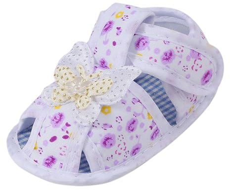 Baby Learning to Walk Sandals Spring Summer Autumn Shoes 0 1 Year Old Baby Single Shoes Cute Bow Soft Sole Newborn Baby Casual Learning to Walk Shoes 4 6 (White, 3.5 Infant)