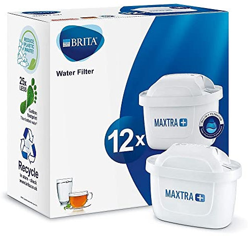BRITA S1330 MAXTRA+ water filter cartridges, compatible with all jugs for chlorine and limescale reduction, 12 pack