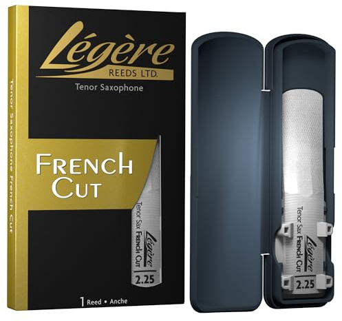 Légère Reeds - Tenorsaxophonblatt, French Cut, Blattstärke 2.25 (TSF2.25) - Hochwertiges synthetisches Holzblasrohr