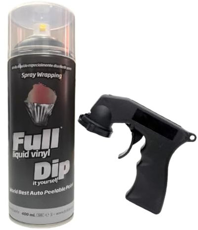Full Dip Spray Flüssigvinylspray Sprühlack 400 ml mit Adapter (schwarz)