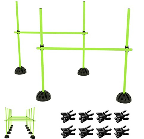 AufuN Agility hoppstänger-set, träningsstänger för konditionella, koordinationshordar för hoppkraft, drift och rörlighet