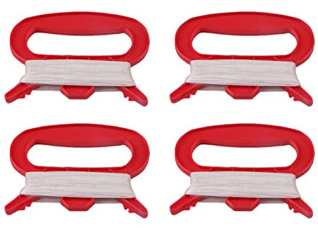 Anawakia Fliegende Drachen Polylinie mit Gewundenen Board, Flying Kite Schnur mit Wickelbrett Fliegender Drachenschnur 100 m (Rot,4pcs)