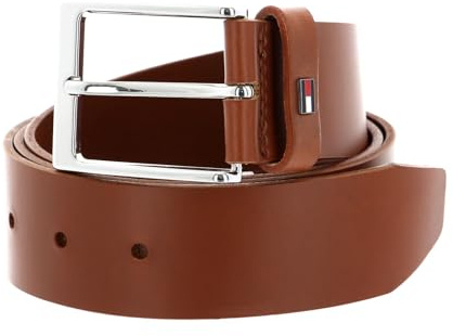 Tommy Hilfiger Herren Gürtel Layton 4.0 Ledergürtel, Braun (Cognac), 80
