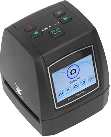 Film-Negativ-Scanner, USB2.0 22MP Farbe 2,4-Zoll-TFT-Display USB 5V1A Digitaler Filmscanner Tragbarer Support-Speicherkarten-Film-Dia-Scanner für Fotostudios TV-Forschungsinstitute