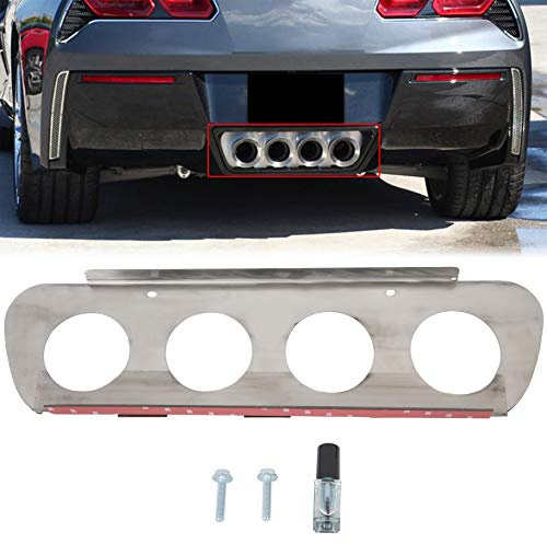 Kojem Exhaust Filler Panel Compatible With 2014-2019 Chevy Chevrolet Corvette C7 Z06 Replacement for 052017 Exhaust Muffler Tail Pipe Trim Stainless Steel
