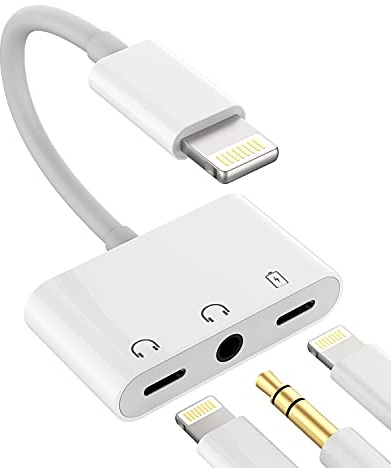 Adaptateur Lightning vers prise jack 3,5 mm pour casque audio 3 en 1 pour Apple MFI certifié MFI 11 12 13 14 Pro Max 6 7 8 Plus X XR iPad Music Connecteur convertisseur