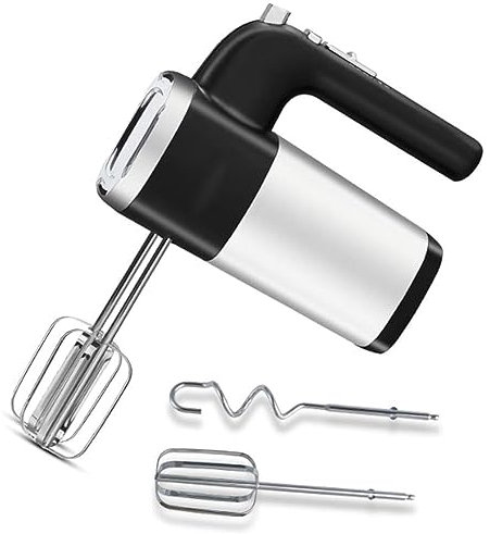 Electric Hand Mixer, Egg Beater Whisk Handheld,5 Speed Portable Small Blenders, Cake Whipping Machine,Stainless Steel Dough Whisk Kneaders for Kitchen Baking Cooking