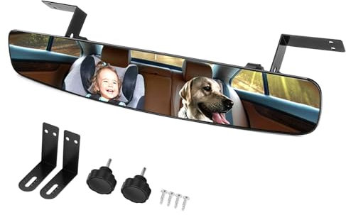 Specchietto Retrovisore per Golf Cart, Convesso Vista Panoramica Grandangolare da 180 Gradi UTV Specchietto Retrovisore Centrale Interno Sostituzione per Camion SUV Auto