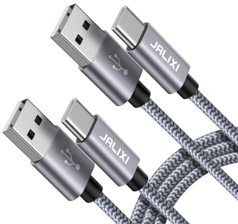 JALIXI USB C Cable 1.8m/6ft, Pixel Charger Lead Fast Charging Nylon for Pixel 9 9a 9 Pro, 8 8a, 7 7a, 6 6a, for iPad 10th Generation, Grey