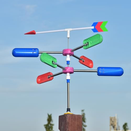 Wind Spinner - Grande indicatore di direzione del vento a banderuola resistente alle intemperie, diametro 99,1 cm