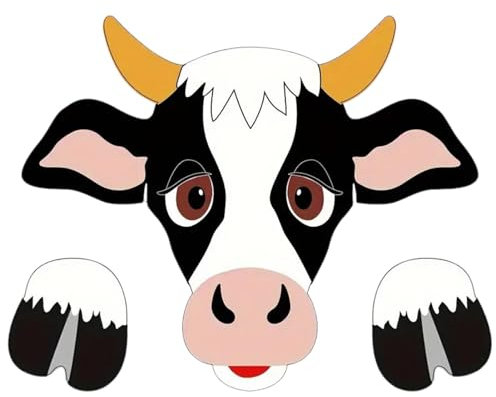 Decoración artística de patio con diseño único de vaca, decoración artística de patio, mirador de valla para granja, jardín de granja encantador, arte de patio, mejora la puerta delantera, patio,