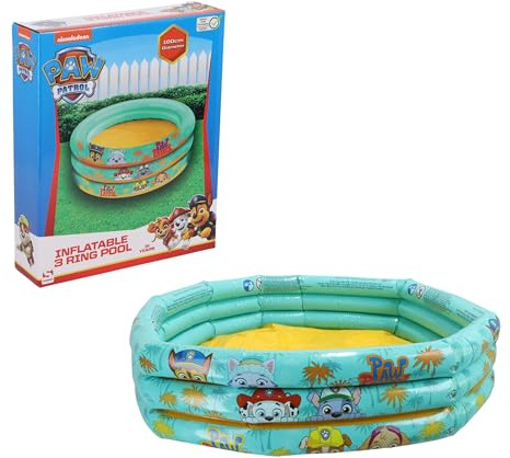 Paw Patrol Piscine Gonflable Multicolore pour Enfants Ronde 100 CM