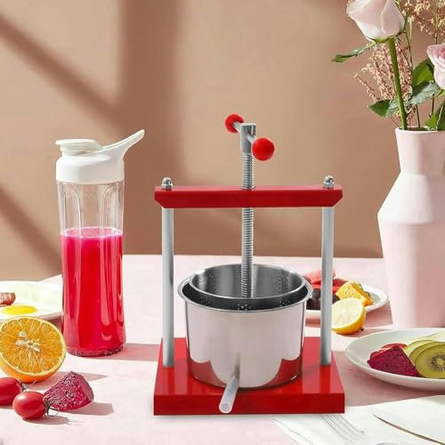 Manuelle Honigschleuder Manuelle Presse Obst Wein Manuelle Presse 3L / 6L Edelstahl Manuelle Fässer Presse Maschine für Saft, Trauben, Gemüse, Wein,