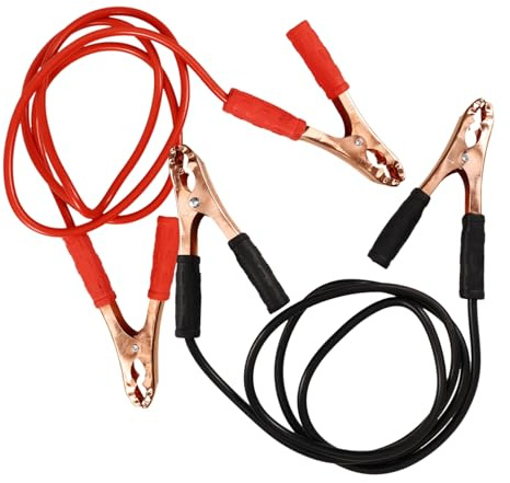 PartyKindom Starthilfekabel Robuste Autobatteriekabel mit Kupferklemmen 2 Stück und Gummiisolierung für Leitfähigkeit und Einfache Verbindung bei Kfz Batterien