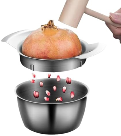 Herramienta de eliminación de arilos de granada, pelador de granada de acero inoxidable - Abridor de granadas de acero inoxidable | Herramienta de preparación de granada con cuenco, antideslizante par
