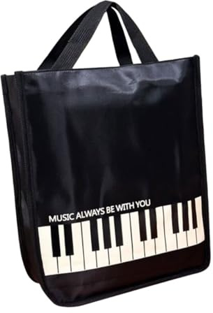 ROMISBABA Mehrzweck Klaviertasche aus Oxford Gewebe mit Metall Notentasche für Klaviernoten Handliche Aufbewahrungstasche für Musikblätter Beim Unterricht und Konzert