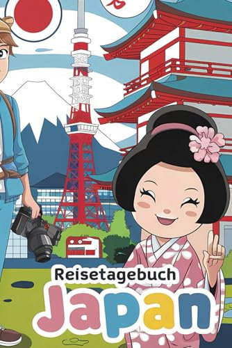Reisetagebuch Japan: Japan Reise - Tagebuch zum Ausfüllen und selbst Gestalten - 110 Seiten, ca. A5 - Mein Reisetagebuch Japan