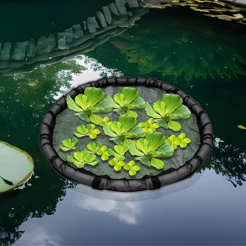 2X Schwimmende Pflanzen Barriere, 45cm Runder Pflanzkorb Teich, Groß Teich Pflanztopf Schwimmend, Feines Netz, Für Gartenteich Fische Außenbereich