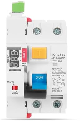 Disjoncteur Différentiel Modulaire De Type A Avec Réenclenchement Automatique Par LED, 40 A, 63 A, 30 MA, 100 MA, 300 MA, Interrupteur De Sécurité, Disjoncteur Différentiel 220 V(6A)