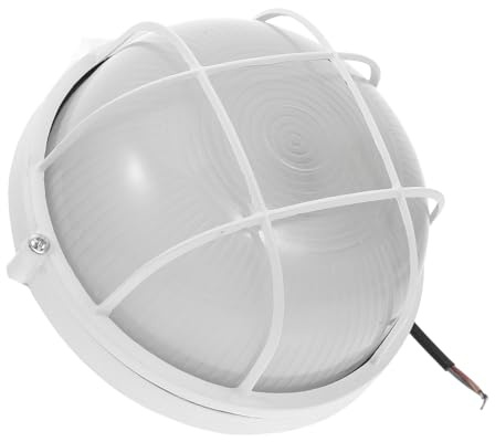 OSALADI Saunaglasleuchte E27 Glas Saunaraumleuchte Aluminium Weiß Dampfbadleuchte für Sauna Keller und Schächte