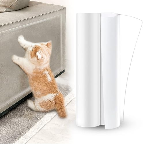 Kratzschutz Katze Selbstklebend - 40cm x 300cm Transparent AntiKratz Tape Kratzschutz Wand Transparent Kratzfestes Sofa kratzmatte Kratzschutzfolie Tür für Möbel Couch Sofa Wand Tür Schutz