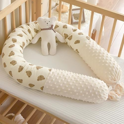 GYCF Side Sleeping Pillow, Bed Rail Cushion for Toddlers Kids, Mat Cuddle Cushions, Anti-Fall All Round Side Bed Surrounds Decorative Pillows, Nursing Decor Cushion,B06,200CM