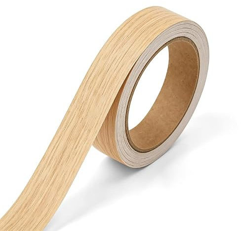 BroLuka Self-Adhesive Edge Banding, 18mm, Oak for Kitchen Cabinet | PVC wood grain edge tape, for covering exposed edges on particleboard, plywood, and MDF, for DIY and professional projects