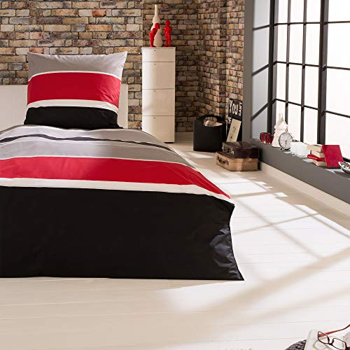 Beautissu Set de Parure de lit en Coton avec Fermeture éclair Housse taie