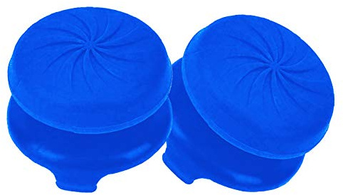 TEUVO Thumbsticks Protection Joystick pour PS4 et pour PS5, 2 Pièces Bleu Capuchon Joystick en Silicone pour Améliorer la Précision de Visée et de Contrôle