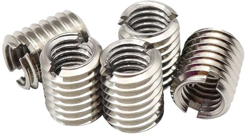 SecosAutoparts 5PCS Thread Adapters Sleeve Reducing Nut M8 8MM Male to M6 6MM Female Threaded REDUCERS Screw Sleeve Conversion Nut