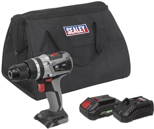 Sealey 20V SV20 Series Ø13mm 2Ah Brushless Combi Drill Kit - CP20VDDXKIT1