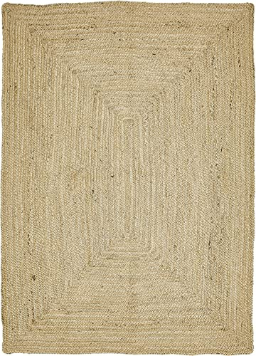 -LUXOR- living Naturteppich IBO - Jute Teppich Boho aus natürlichen Materialien handgefertigt - Teppich Wohnzimmer 65 x 130 cm